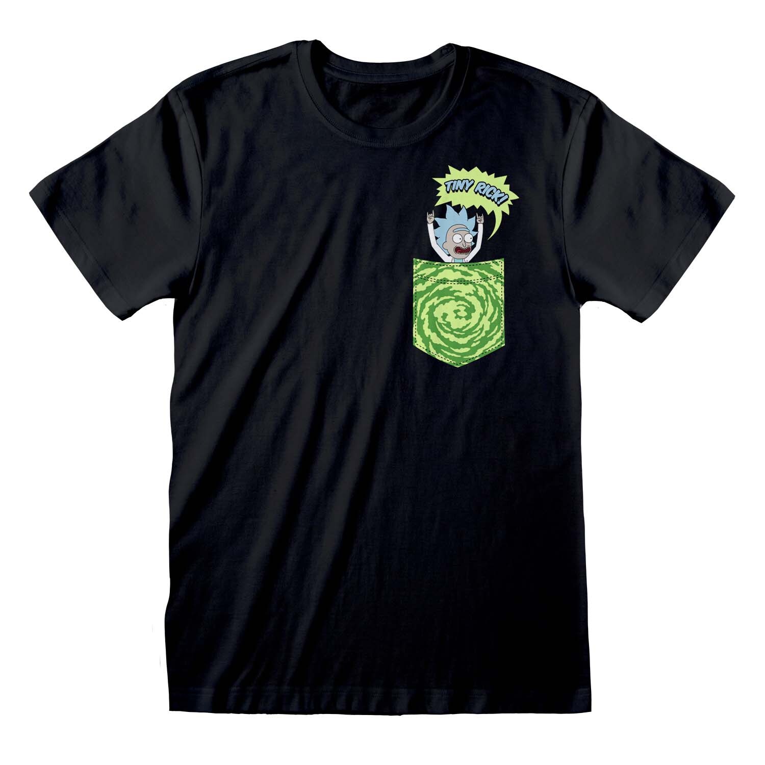 ALTRA T shirt Rick And Morty nera unisex tiny pocket rick