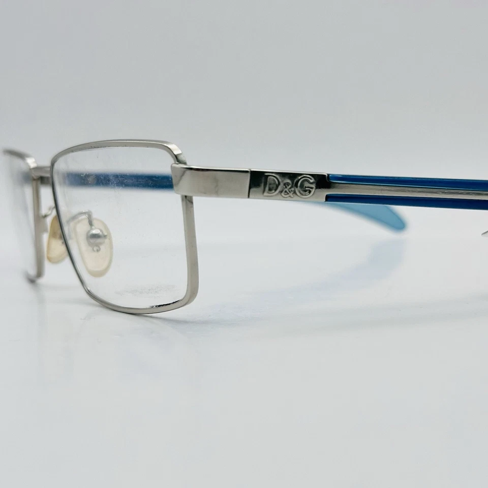 Dolce Gabbana Anteojos Para Hombre Y Mujer Cuadrados Plateados Azul DG 2050 LOGO NUEVO Foto 3 de 4
