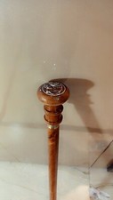 "Handcrafted Wooden Walking Stick - Elegant Unique Design