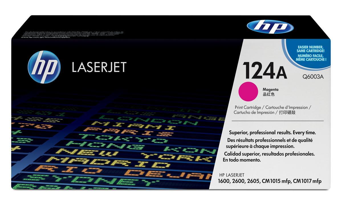 Genuine HP Toner Cartridge Magenta Q6003A 124A 1600 2600 Sealed  VAT Incl