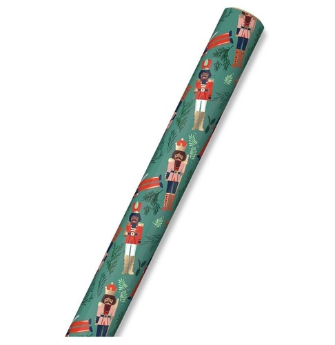 Papel envolvente de Navidad Cascanueces Rollo Verde 40 pies cuadrados Regalo de Navidad - Imagen 4 de 4