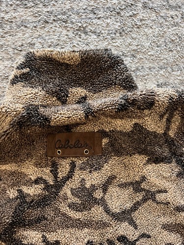 CABELA'S Large BERBER FLEECE WINDSHEAR HUNTING JACKET, OUTFITTER BROWN CAMO - Picture 9 of 9