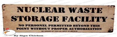 NUCLEAR WASTE STORAGE FACILITY, LOCKER - FRIDGE MAGNET, man cave, garage decor,