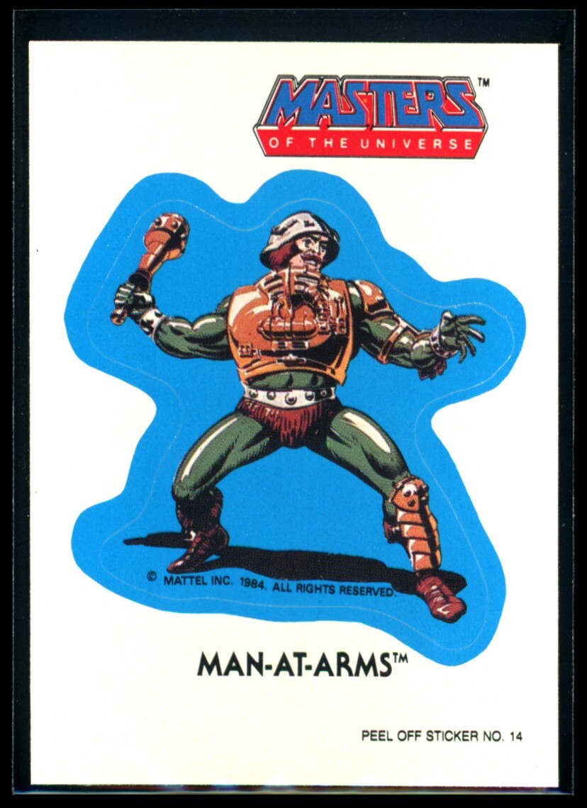 1984 Masters of the Universe Man-At-Arms Sticker #14 C3 NM Condition