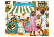 Artist Nusza Woyda St Maarten Caribbean Scene SATURDAY NEWS 4x6 Postcard