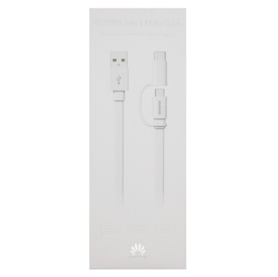 Huawei Data Cable AP55S Kabel 2-in-1 USB Typ A auf Micro USB und Typ C, 1,5m, 2A