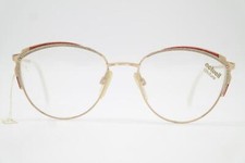 Vintage Glasses Actuell Couture 542 Gold Red Silver Oval Frame