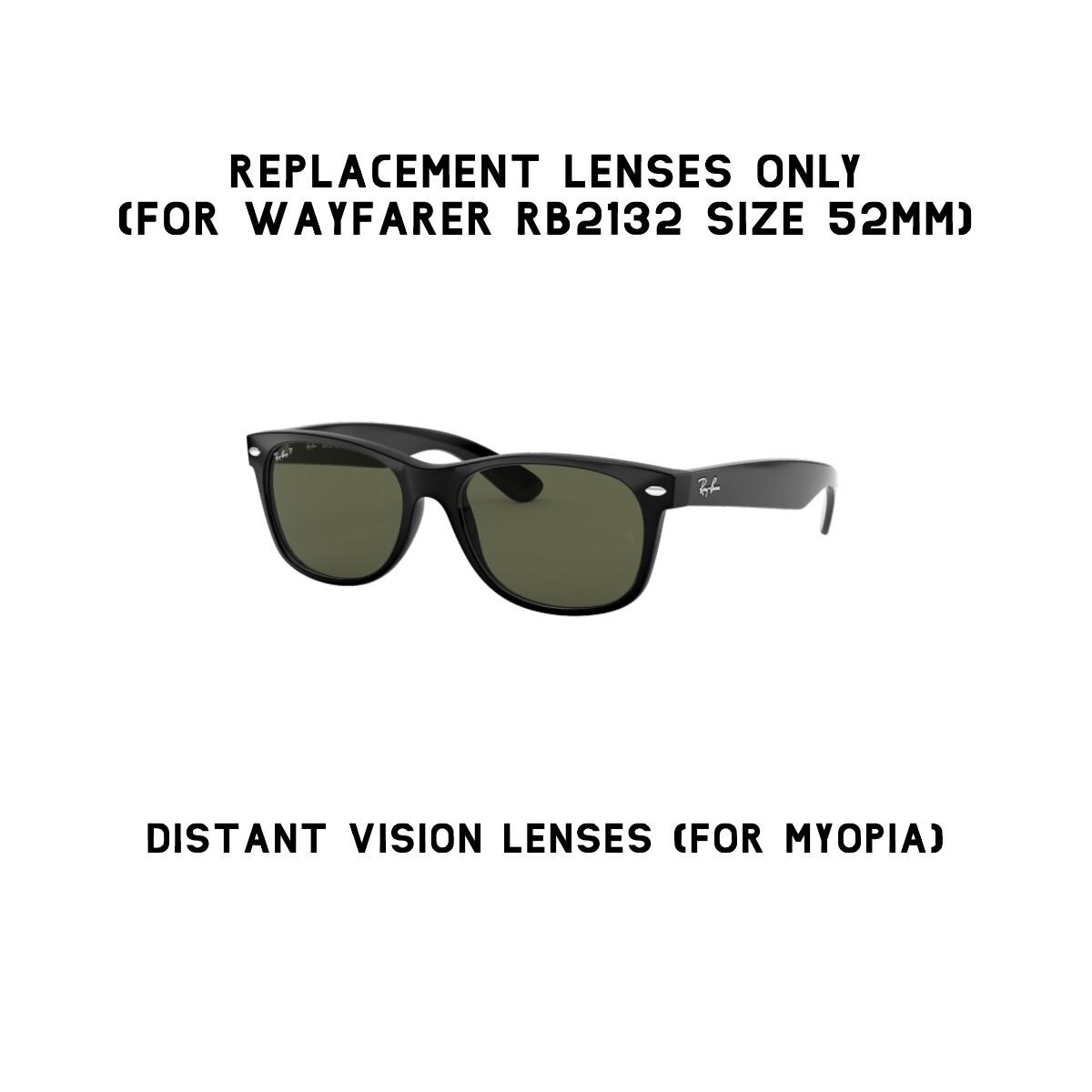 Ray-Ban Wayfarer RB2132 Crystal Green Replacement Lenses (52MM) Amazon.com: Galaxy Replacement Compatible Lenses For Ray Ban  main image 3