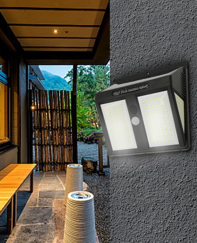 250LED Solar Wall Light Human Body Induction Waterproof Light Outdoor Light - Picture 4 of 10