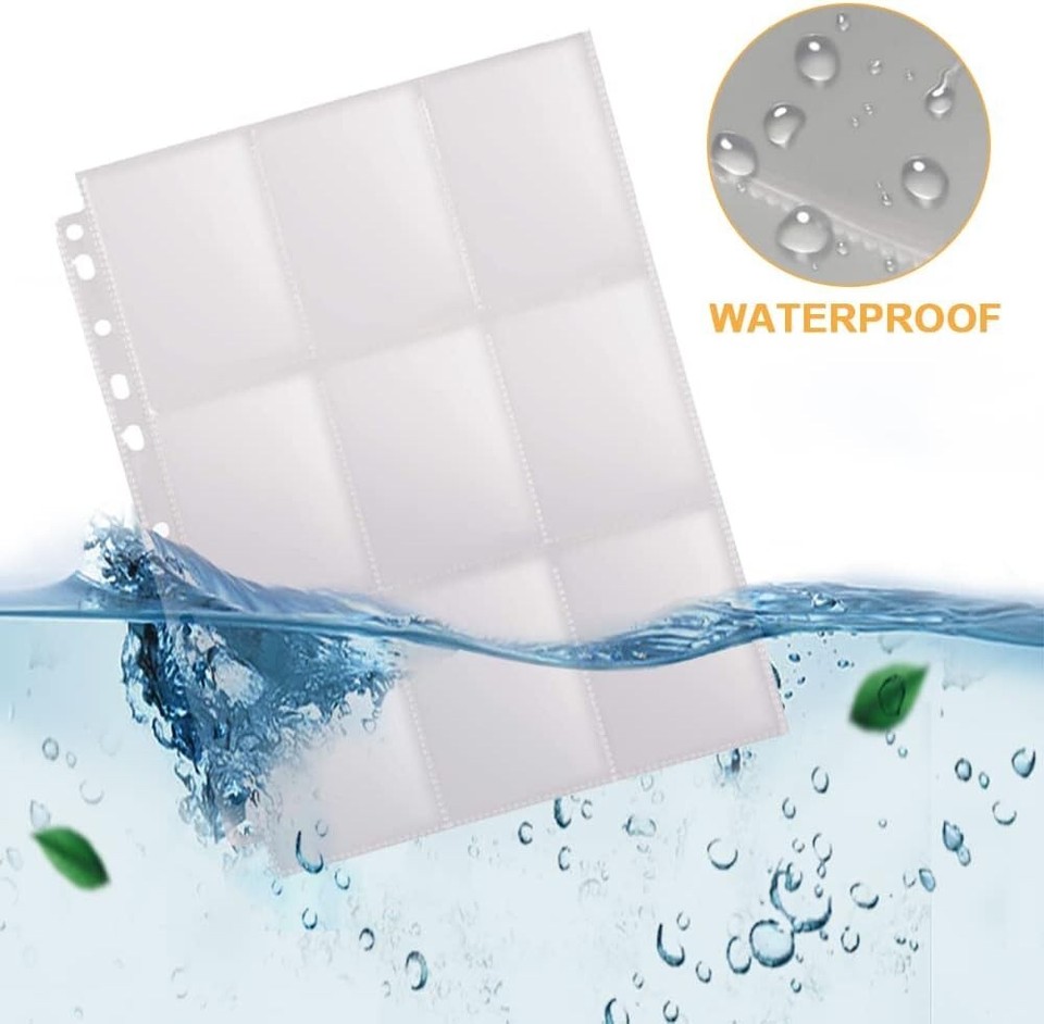 540 Pockets Card Sleeves Binder Sheets Baseball Card Sleeves Pages for