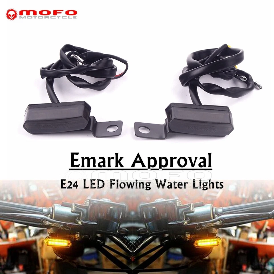 2pcs Mini LED Rear Tail License Plate Lights For Honda Yamaha E24 Turn Signal — 第 2/4 张图片