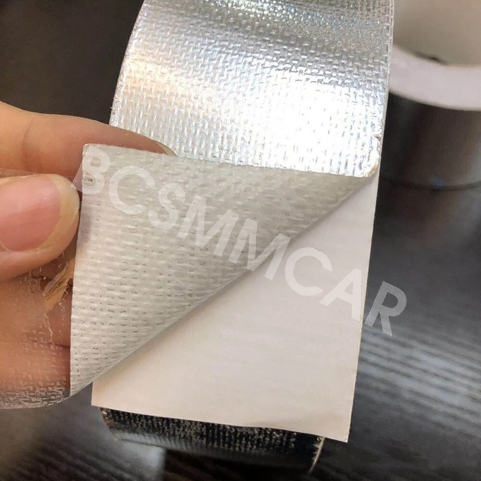 Car Exhaust Pipe Insulation Tape Muffler Heat Thermal Wrap Accessories Silver - Imagem 2 de 4
