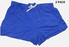 Jane & Bleecker Women's Sleep Short  2 Pack (SOLID Blue, Medium) NWOT