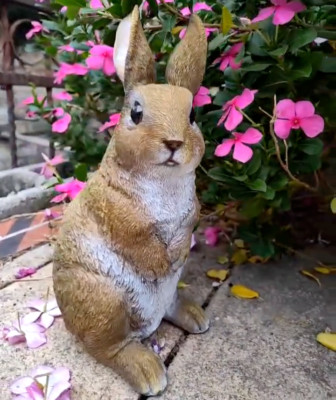 11.5 in Rabbit mold Resin, plaster, soap, beeswax candle mold