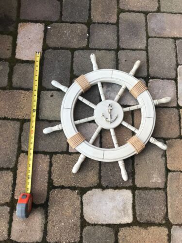 Captain Ship Wheel Nautical Decor For Home Beach Cottage Decoration - Picture 2 of 5
