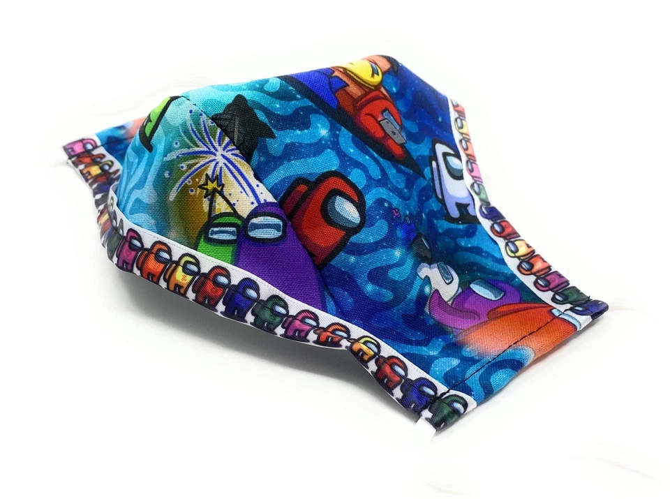 Maskara de BengC Space Crew Juego Azul Océano ADULTO Mascarilla Videojuegos Divertidos Foto 3 de 4