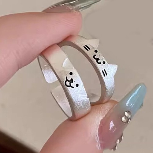 Lightweight Cats Dog Ring Youthful Fashion Accessory Trendy Stackable Jewelry - Picture 4 of 8