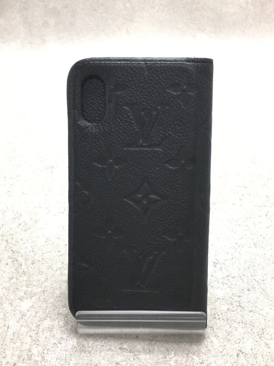 Louis Vuitton M63586 iPhone X/XS Folio Case Empreinte Black Used from Japan