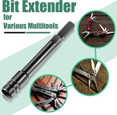 Multi Tool Bit Driver Extender 1/4 Bit Compatible W/ Leatherman/Surge/Wave Plus