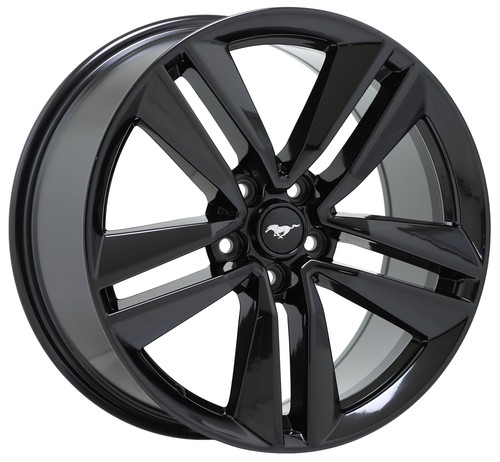 19" Ford Mustang Gloss Black wheels rims Factory OEM set 10034 - Picture 2 of 8