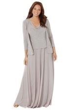 Catherines Women's Plus Size Glimmer Jacket Dress