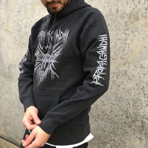 Propagandhi Band Buster Skull Hoodie (Asphalt/Grey) S! Official Merch Punk Vegan - Picture 4 of 4