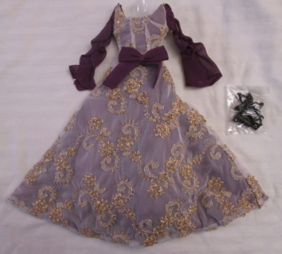 green emerald velvet dress Elegant Purple and Gold High-Low Dress with Statement Details Purple/Gold / 10