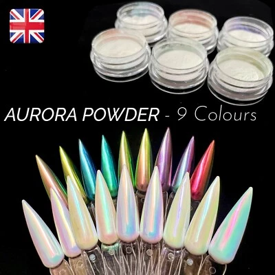 EX4IM LTD Chameleon Nail Chrome Powder Rainbow Aurora Effect Mirror Nails Powders Colours