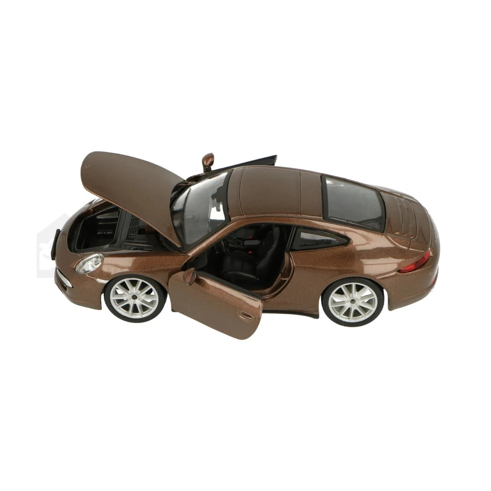 Burago Porsche 911 Carrera S die cast modellino in scala 1:24 Marrone - Immagine 4 di 4