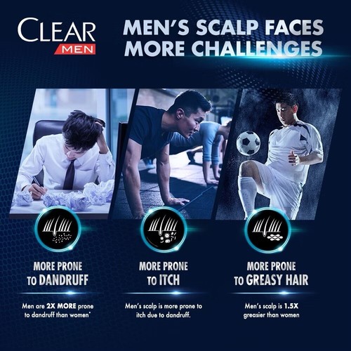NEW 2025 Clear Men Shampoo Anti-Dandruff Cool Sport Menthol + 650ML+ GET 2 PACK - Picture 4 of 5