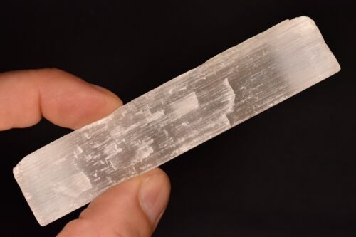 *SELENITE* Stick 10.8cm 59.3g Rough Natural Healing Crystal Wand, Protection - Foto 1 di 12
