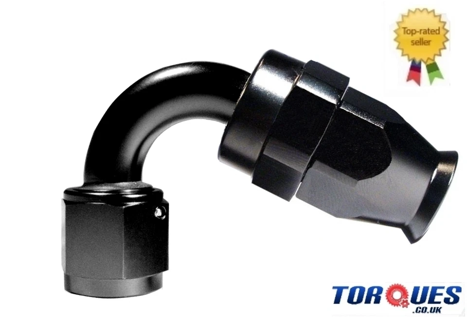 TORQUES AN-6 (AN6 JIC -6) 120 grados sigiloso teflón negro PTFE montaje de manguera