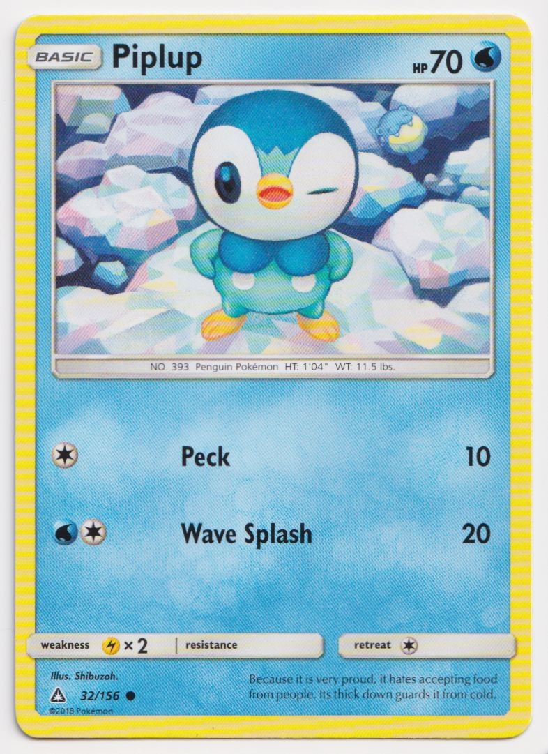 2018 Pokemon Sun & Moon - Ultra Prism Piplup Basic/Common #32