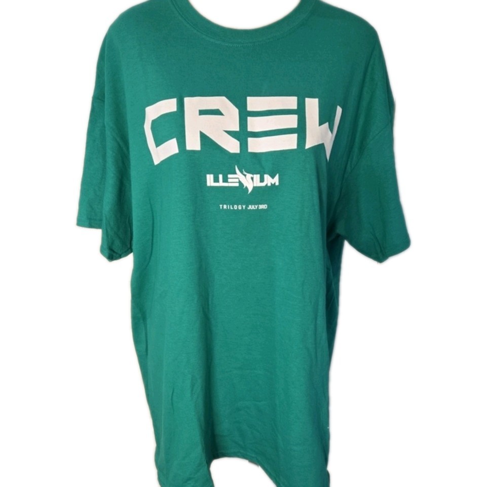 Men's Illenium Trilogy Local Crew T-Shirt Green Short Sleeve