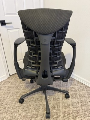 Herman Miller Embody Task Chair   Carbon Balance Fabric   Fully Loaded Authentic
