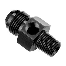 gauge port Fuel Pressure Take off Fitting Adapter 8AN to 1/4 NPT with 1/8 NPT