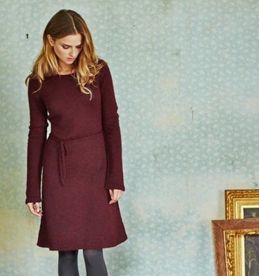 NWT Peruvian Connection Edie Alpaca Sweater Dress Size Medium Plum Wine