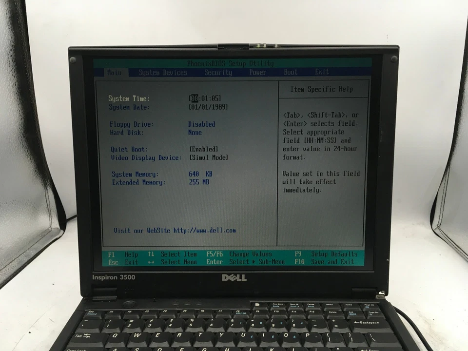 DELL INSPIRON 3500 - BOOTS TO BIOS - INTEL PENTIUM II - 256MB RAM -READ DESC- BB - Image 2 of 4