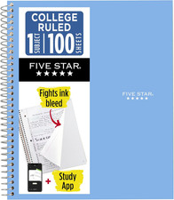 Spiral Notebook  Study App, 1 Subject, College Ruled Paper, 8.5" X 11", 100 She