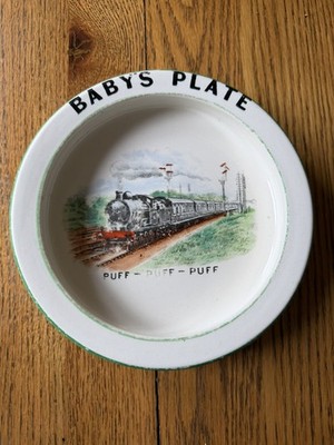 Carlton Ware Babys Teller Dampfzug Motiv Puff Puff Puff