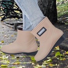 Rain Boots Waterproof Reusable Nonslip Rainboots for Hiking Outside Ladies