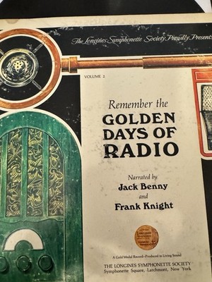 REMEMBER THE GOLDEN DAYS OF THE RADIO VOL 1 LP 12'' VINYL RECORD (SY 5183)