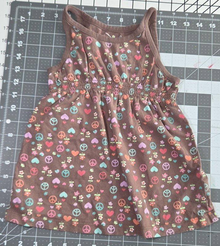 Jumping Beans Girls Size 6 Sleeveless Shirt Peace Signs Cotton Summer 