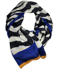 Vintage Anne Klein Animal Zebra Print Oblong Scarf READ