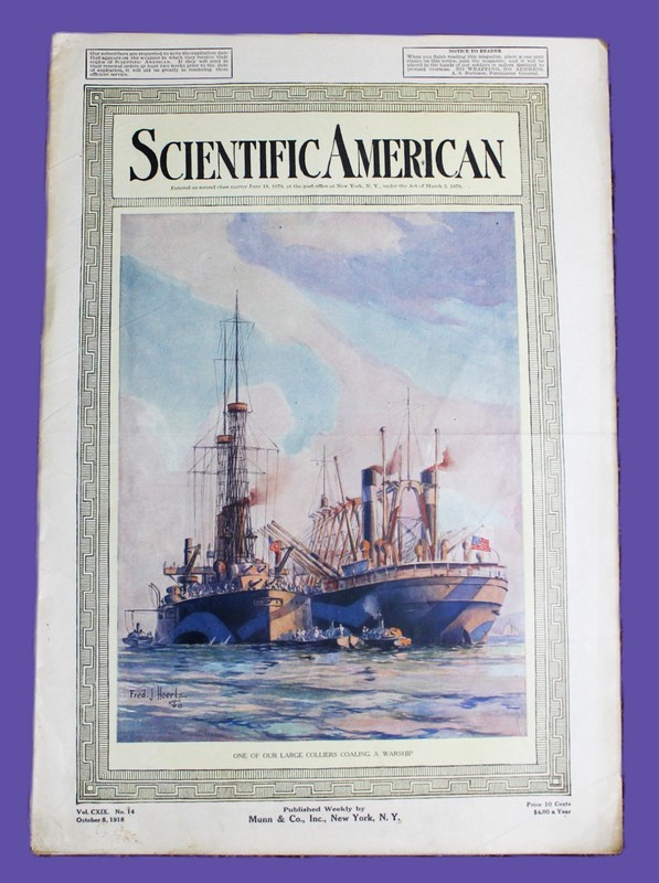 SCIENTIFIC AMERICAN MAGAZINE 5 OCTOBER  1918 WWI SCIENCE TECHNOLOGY NEWS