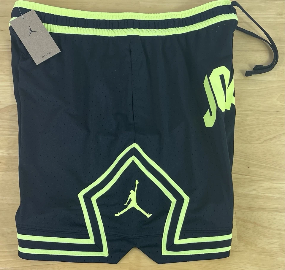 Nike Air Jordan Sport Diamond Dri-Fit Black/Volt Shorts - FV8612-010 - Men’s XL Foto 4 de 4