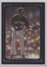 2008 Upper Deck Masterpieces Dark Blue Paper Framed /125 Pedro Martinez HOF 2k3