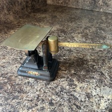 Vintage FAIRBANKS Cast Iron & Brass 0-16 OZ Postal Scale + FAST Shipping!