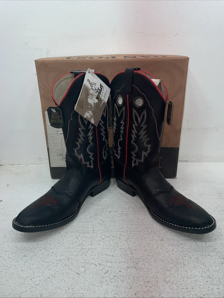 Nuevas botas de vaquero Dan Post negras juveniles. 13139 5 D. 22-110 Foto 3 de 4