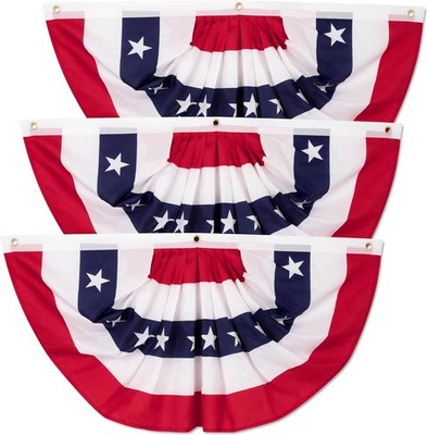 Patriotic Flags Set 1.5x3 ft Polyester Rustproof Grommets for 4th of July